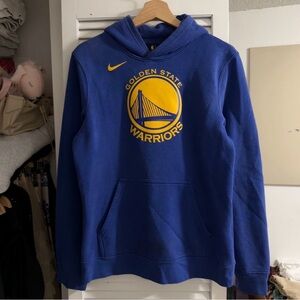 Nike NBA Golden State Warriors Cotton Blend Hoodie | Blue | XL